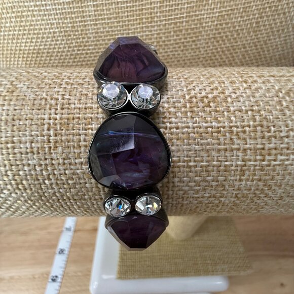 Jones New York Purple Stone Necklace & Bracelet Set With Crystal Accents - Picture 6 of 15